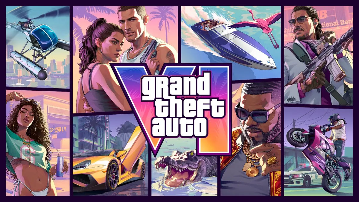 Arte oficial de Grand Theft Auto VI para PS5 y Xbox Series X|S - Reservá en Videojuegos Outlet Costa Rica