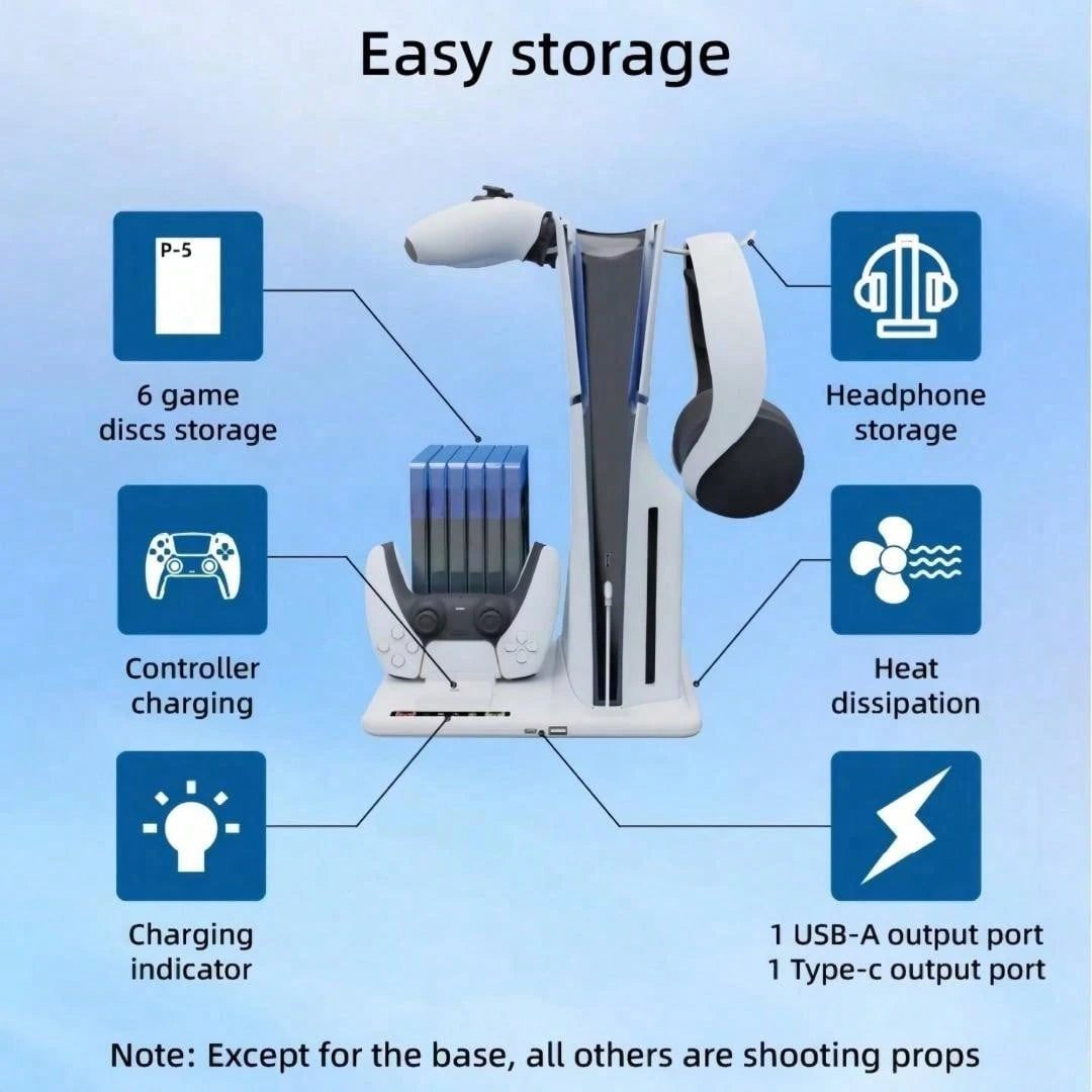 Estación de Enfriamiento para PlayStation 5 Slim con Cargador Dual