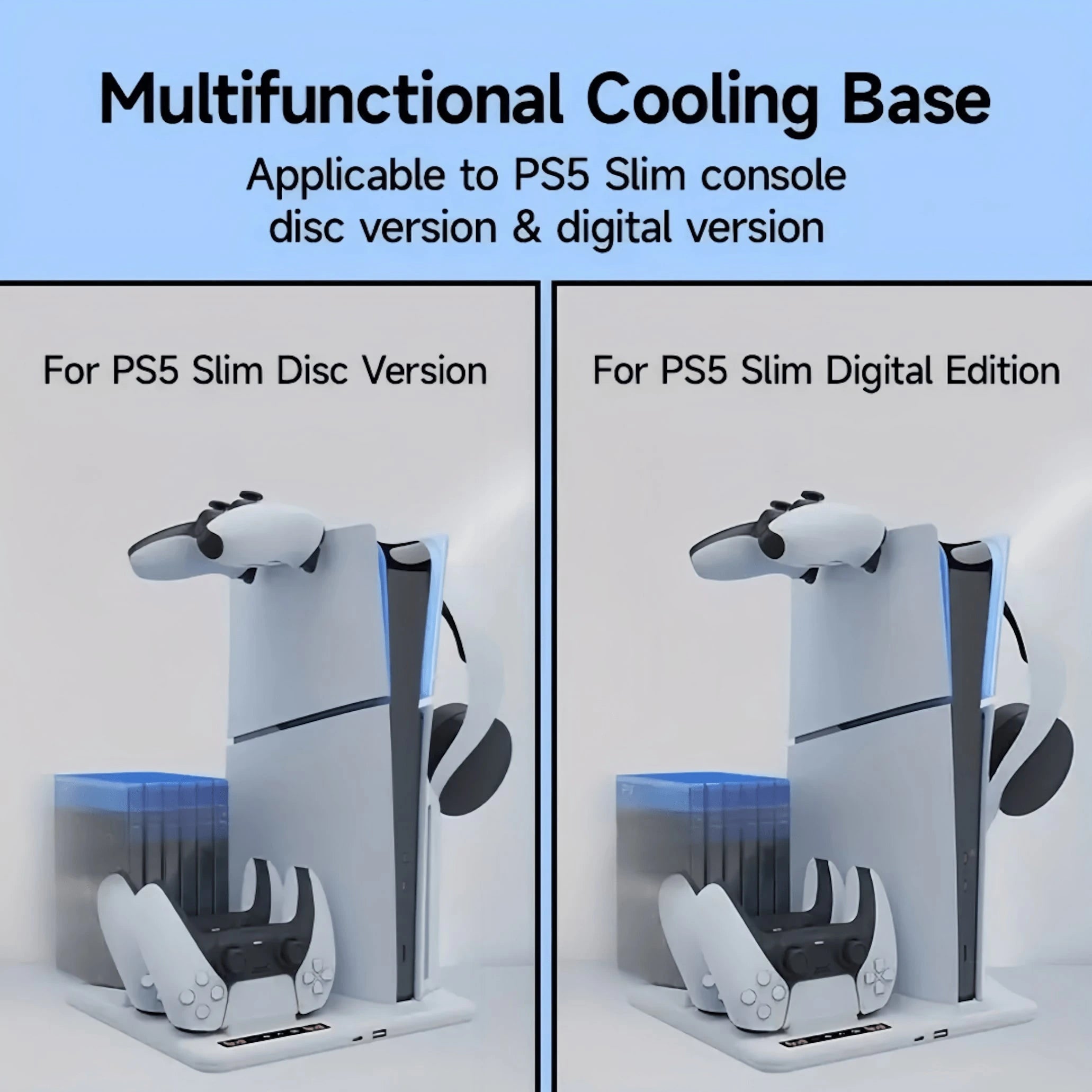 Estación de Enfriamiento para PlayStation 5 Slim con Cargador Dual