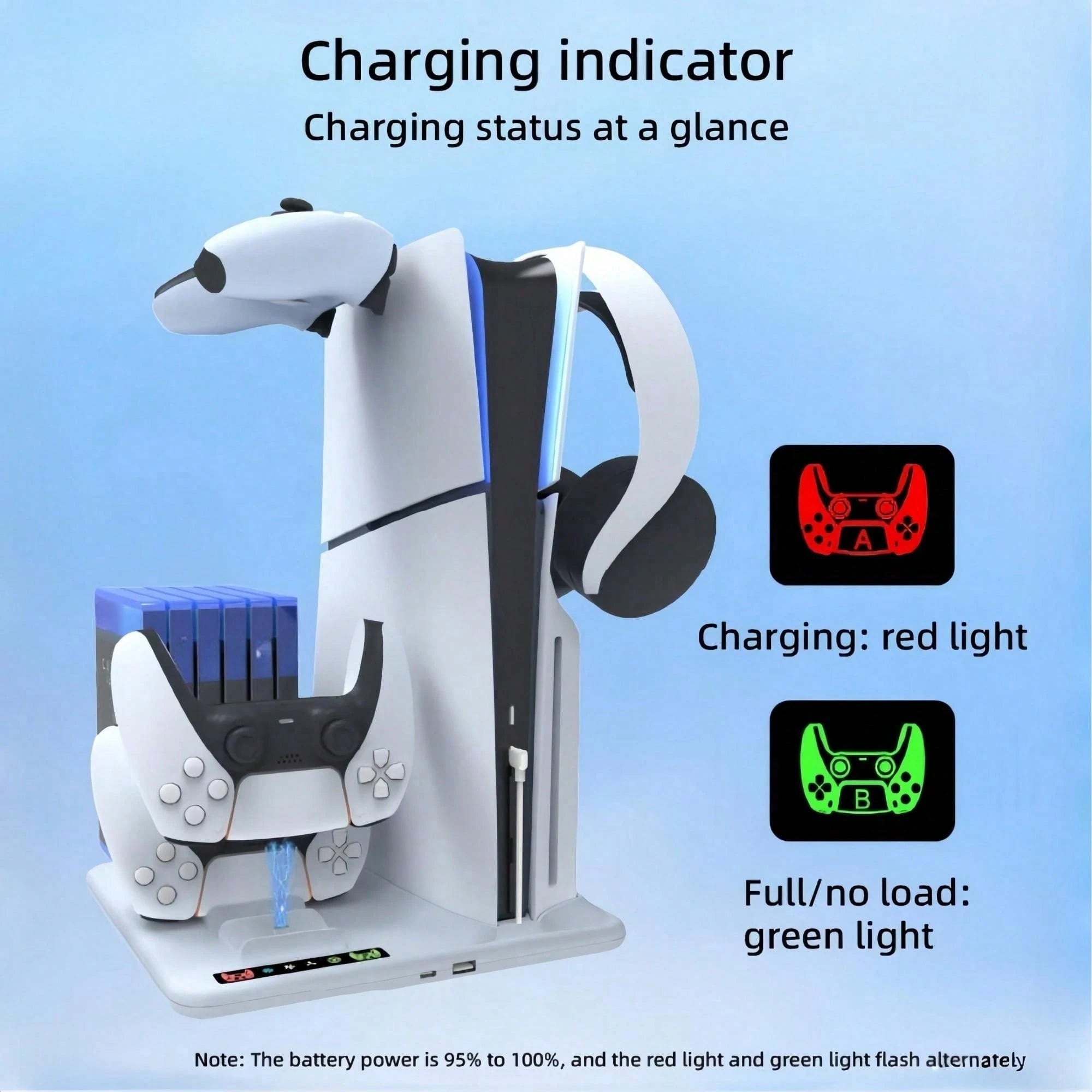 Estación de Enfriamiento para PlayStation 5 Slim con Cargador Dual