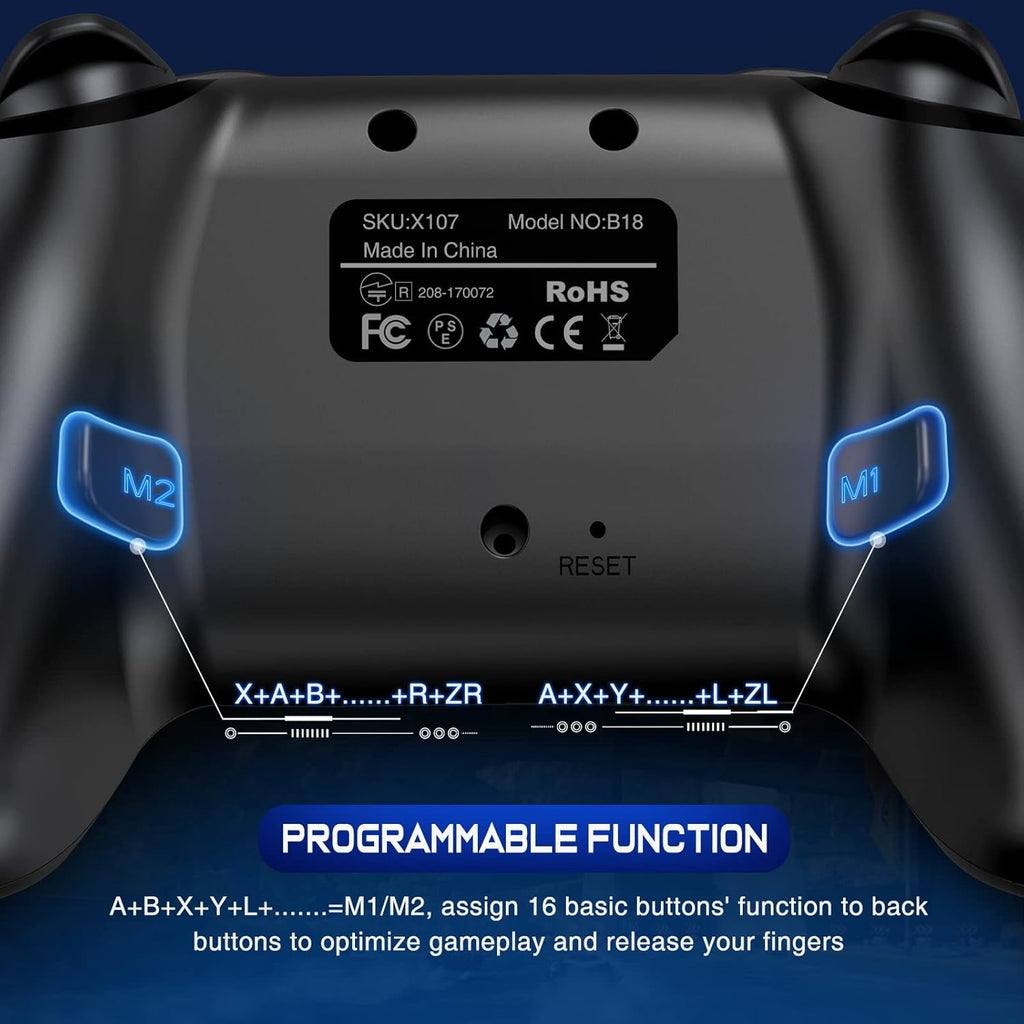 Control Inalámbrico Compatible para Nintendo Switch 1 y 2 - Botones Programables