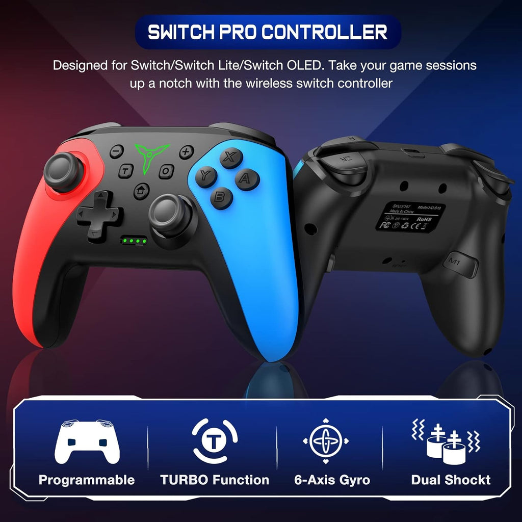 Control Inalámbrico Compatible para Nintendo Switch 1 y 2 - Botones Programables