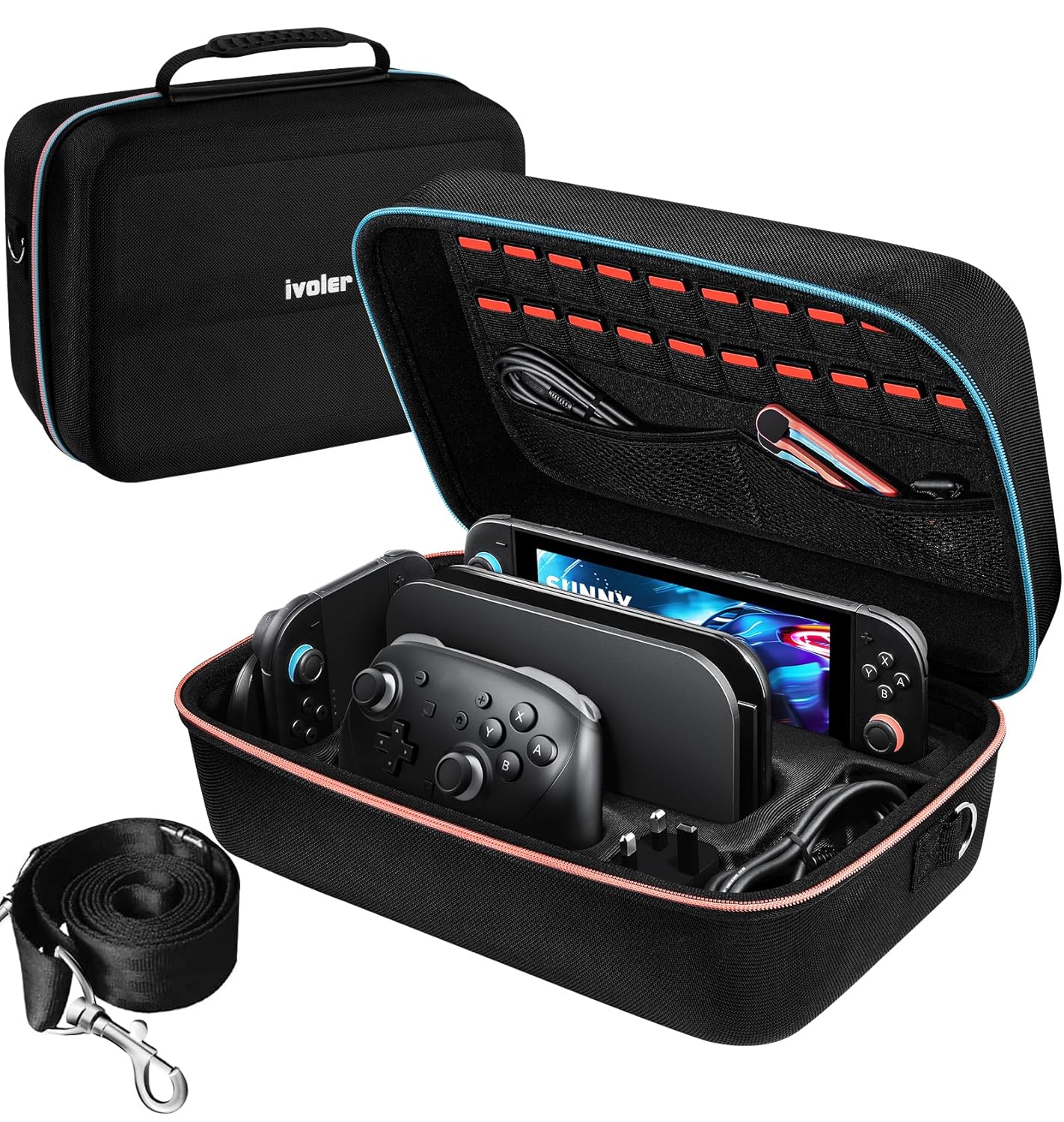 Estuche iVoler para Nintendo Switch 2 - Funda Rígida de Viaje con Espacio para 20 Juegos